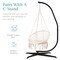 Best Choice Products Handwoven Cotton Macramé Hammock Hanging Chair Swing for Indoor & Outdoor Use w/ Backrest